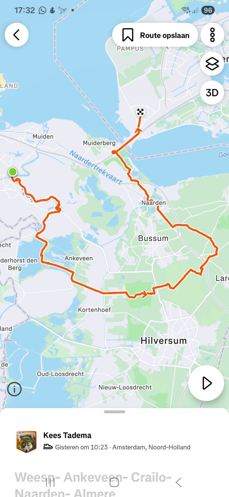 Voorbereiding Nijmeegse Vierdaagse: 37 km wandeltraining van Weesp naar Almere
